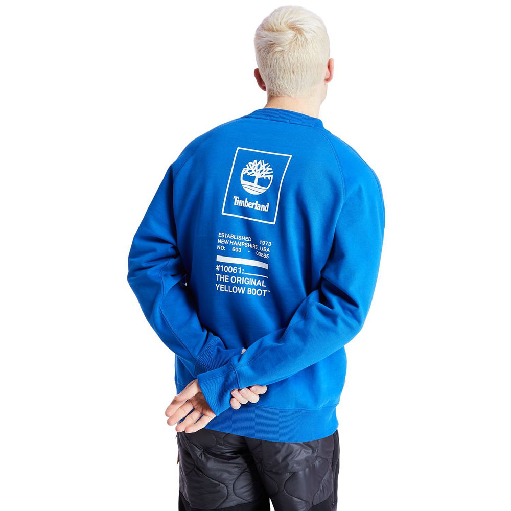 Sudadera Timberland Argentina Hombre - Workwear Ripstop Crewneck - Azules - FABDUW-940